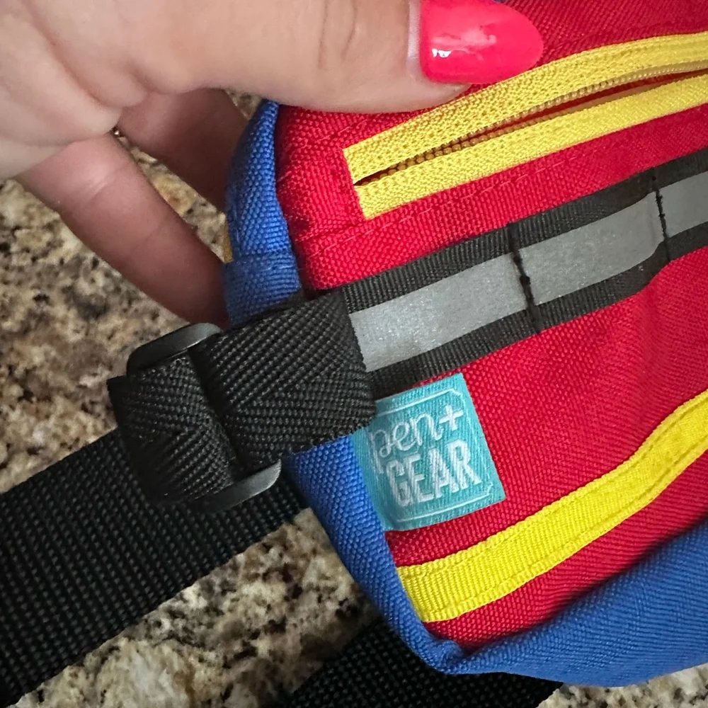 Pen+Gear Bar Bag Pencil Pouch, Red and Blue Color, Multi-Purpose Pouch